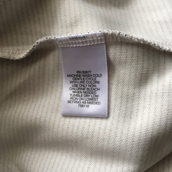 LIZ CLAIBORNE white and navy sleeveless zipped back closure tee size M - Picture 6 of 8